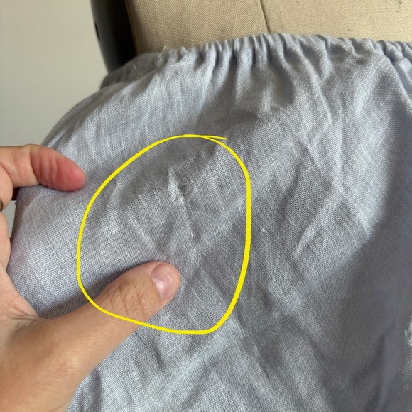 $289 NWT Lusana “Kate” Linen Maxi Dress in Misty Blue Sz Small - Picture 13 of 14